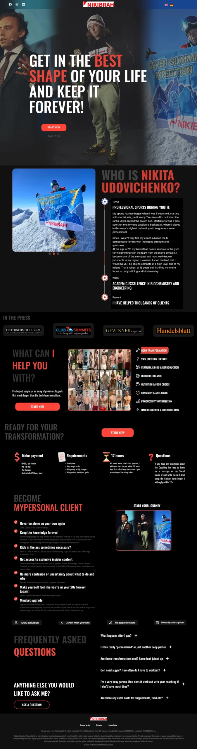 Gym & Fitness Website
